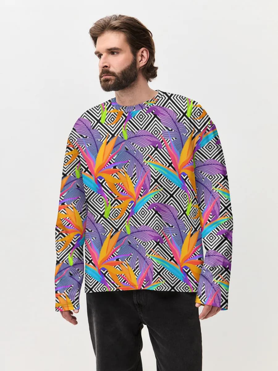 Men's oversized cotton long sleeve