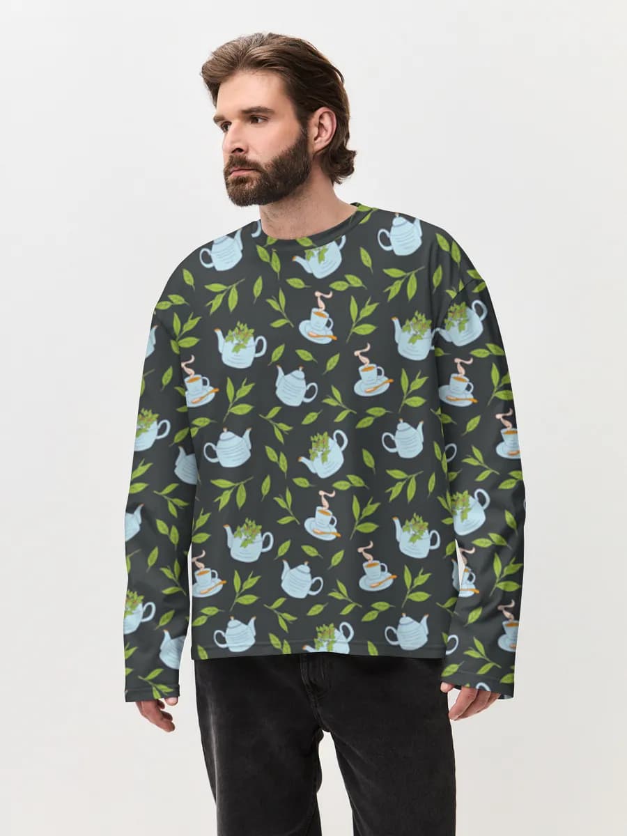 Men's oversized cotton long sleeve