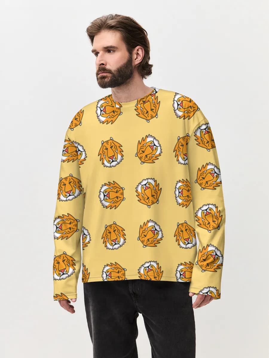 T-shirt Manches Longues Coton Oversize Homme