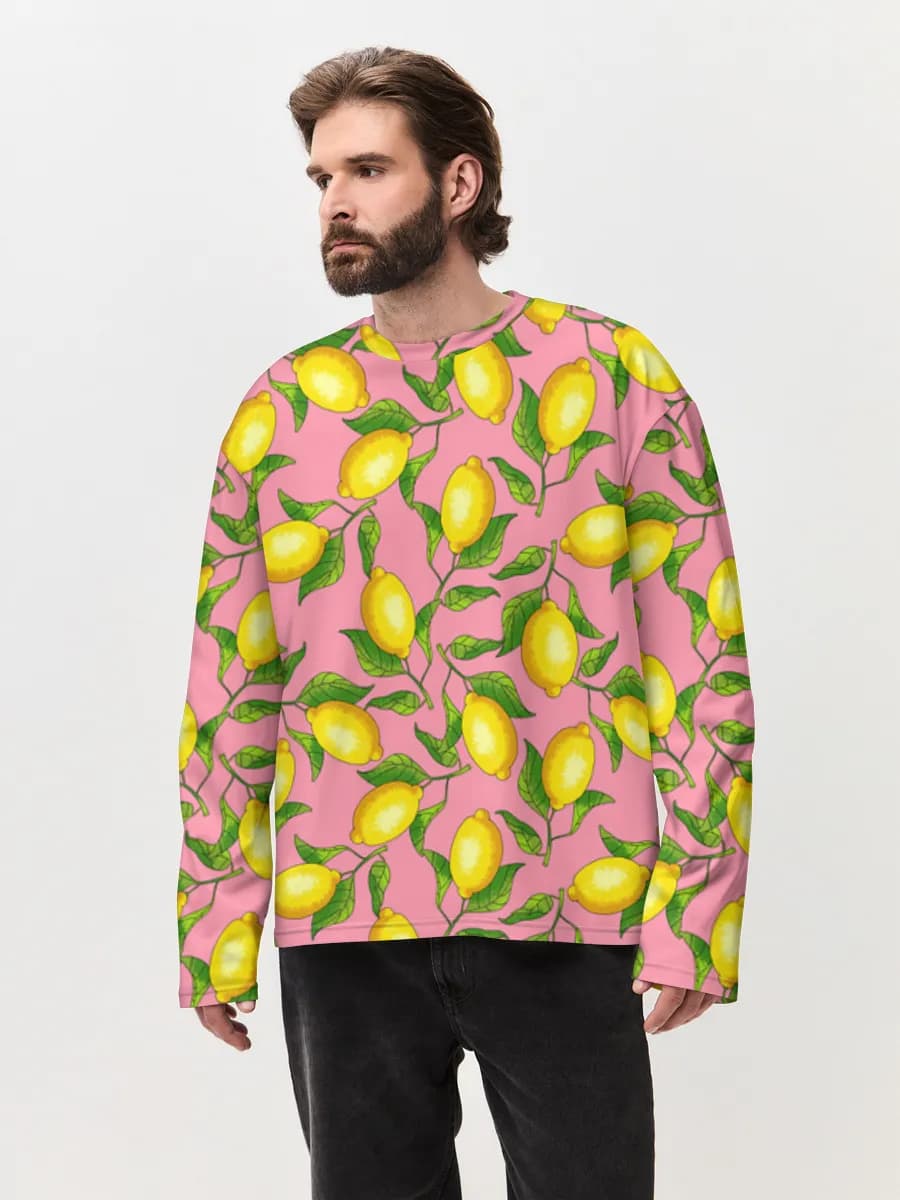 Men's oversized cotton long sleeve