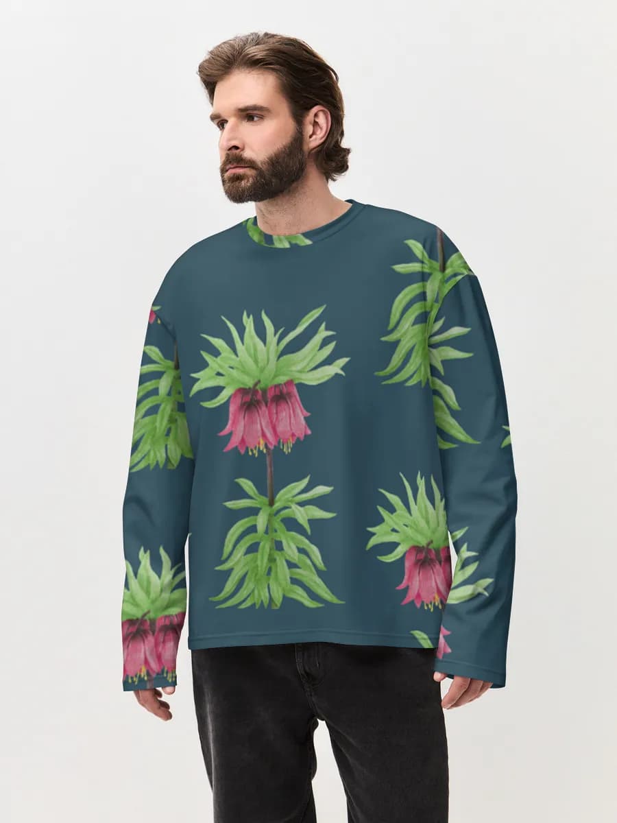 Men's oversized cotton long sleeve