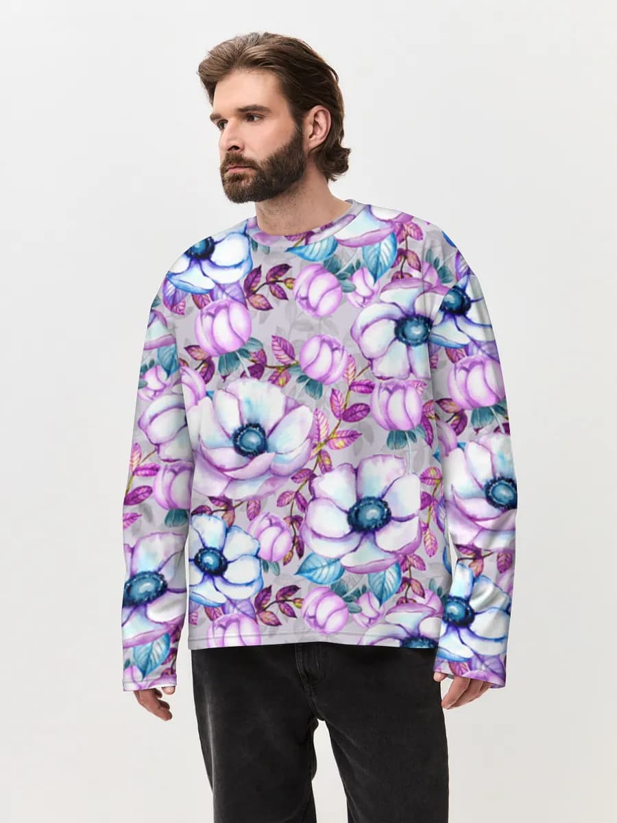 Men's oversized cotton long sleeve