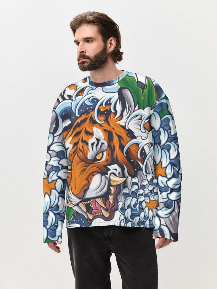 Men's oversized cotton long sleeve