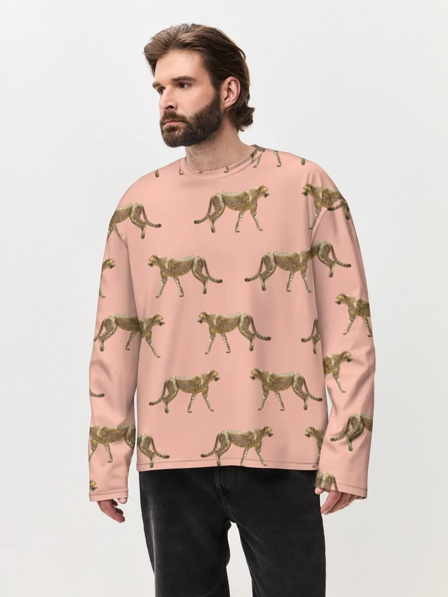 Men's oversized cotton long sleeve