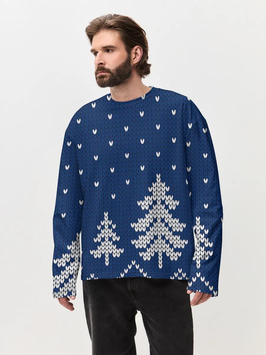 Men's oversized cotton long sleeve