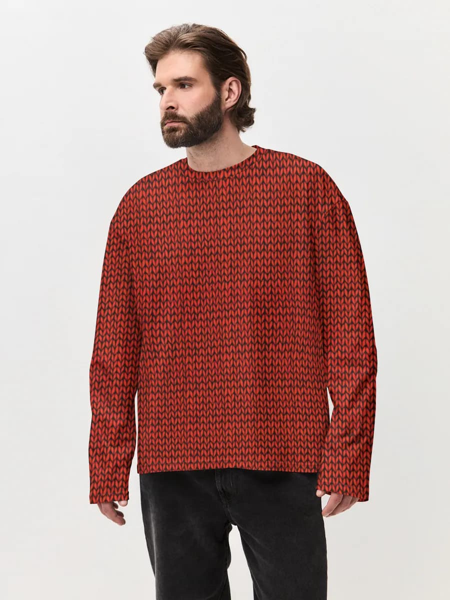 Men's oversized cotton long sleeve
