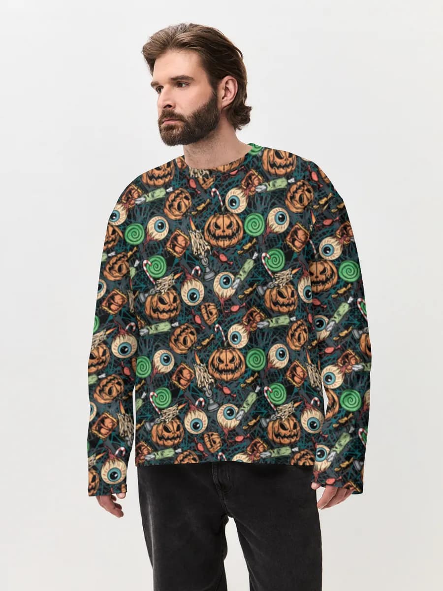 T-shirt Manches Longues Coton Oversize Homme