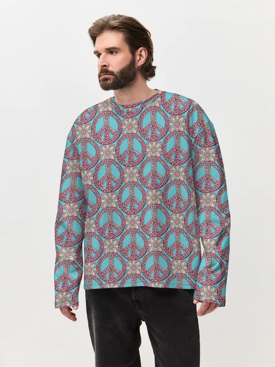 Men's oversized cotton long sleeve