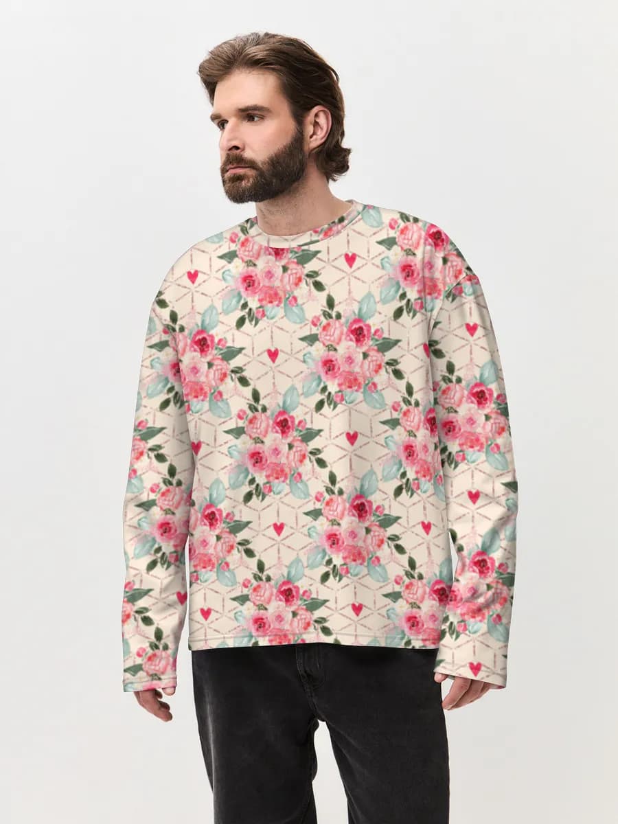 Men's oversized cotton long sleeve