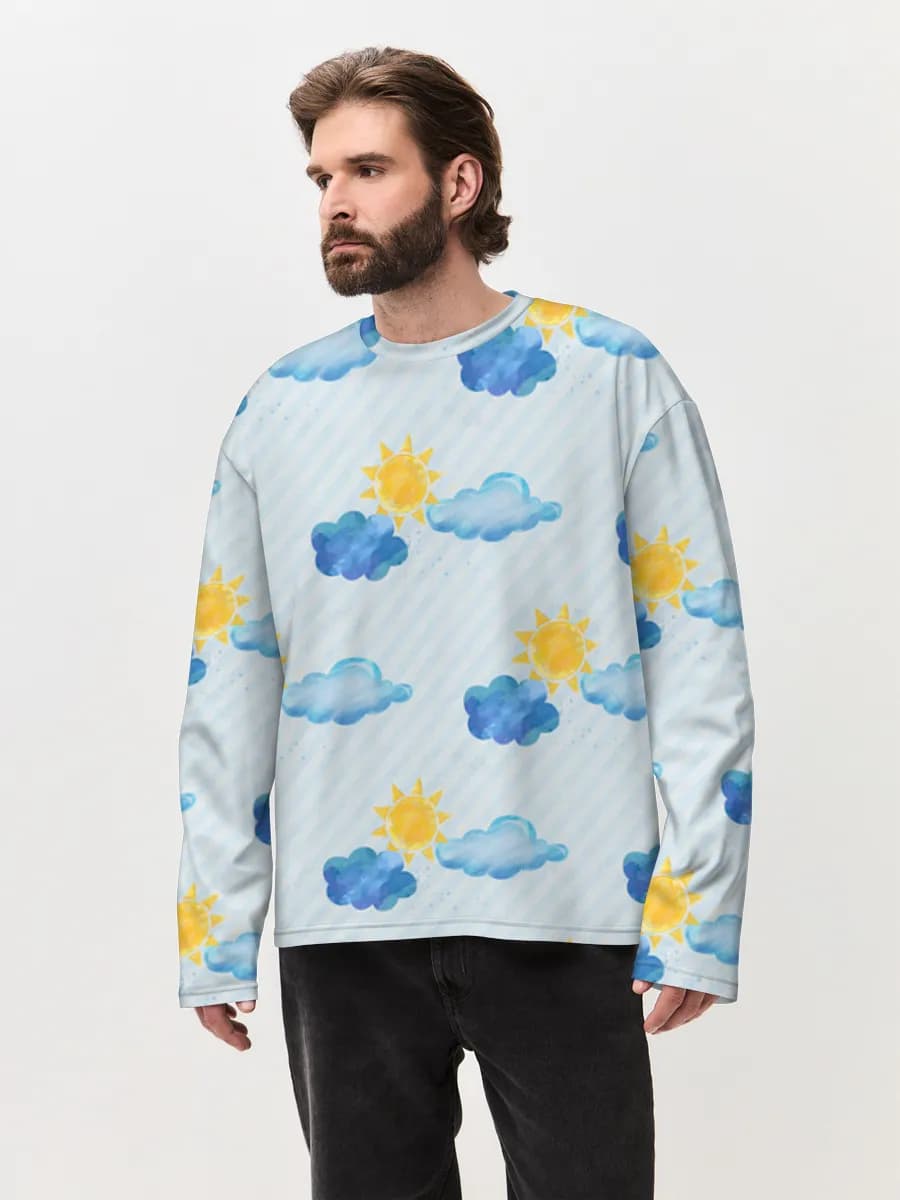 Men's oversized cotton long sleeve