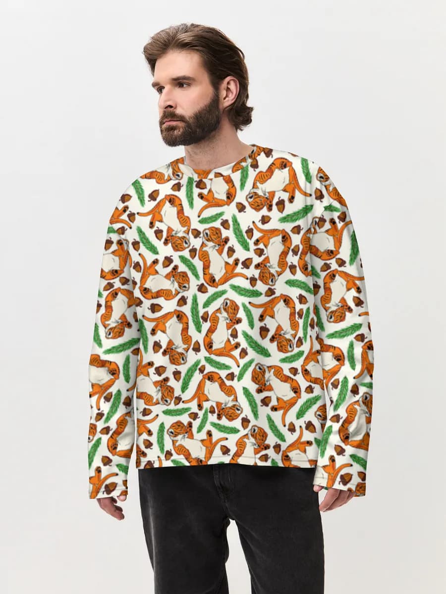 Men's oversized cotton long sleeve