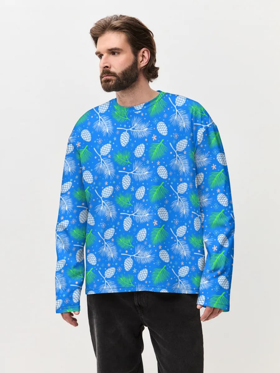 Men's oversized cotton long sleeve