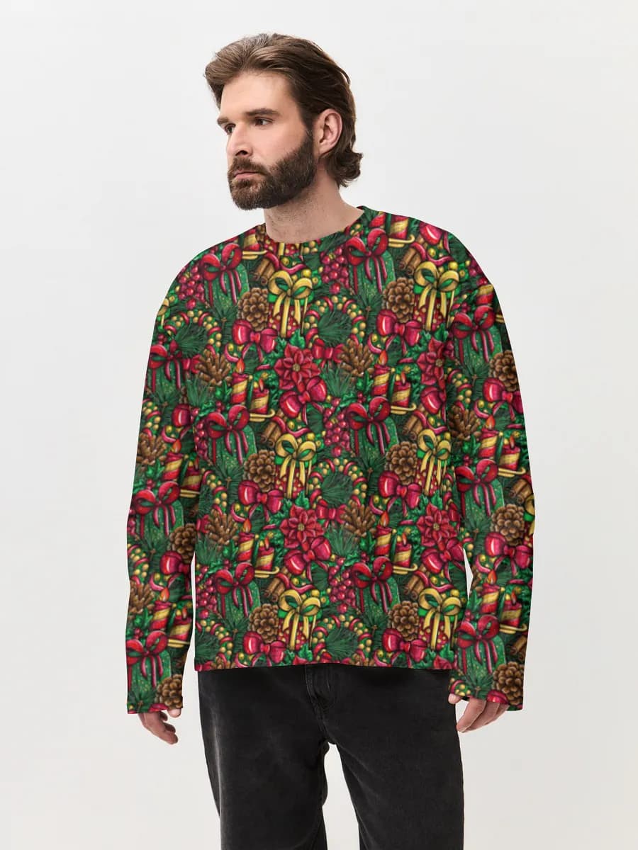 Men's oversized cotton long sleeve