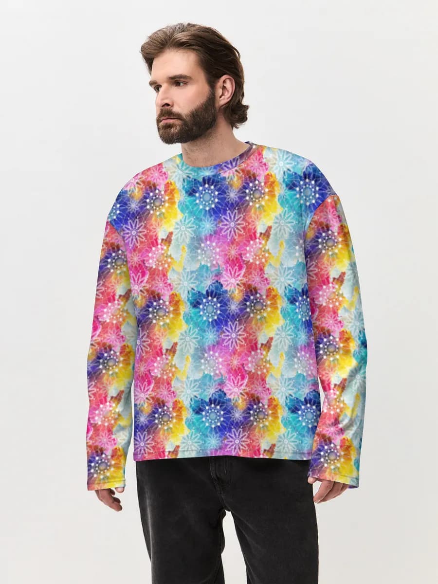 Men's oversized cotton long sleeve