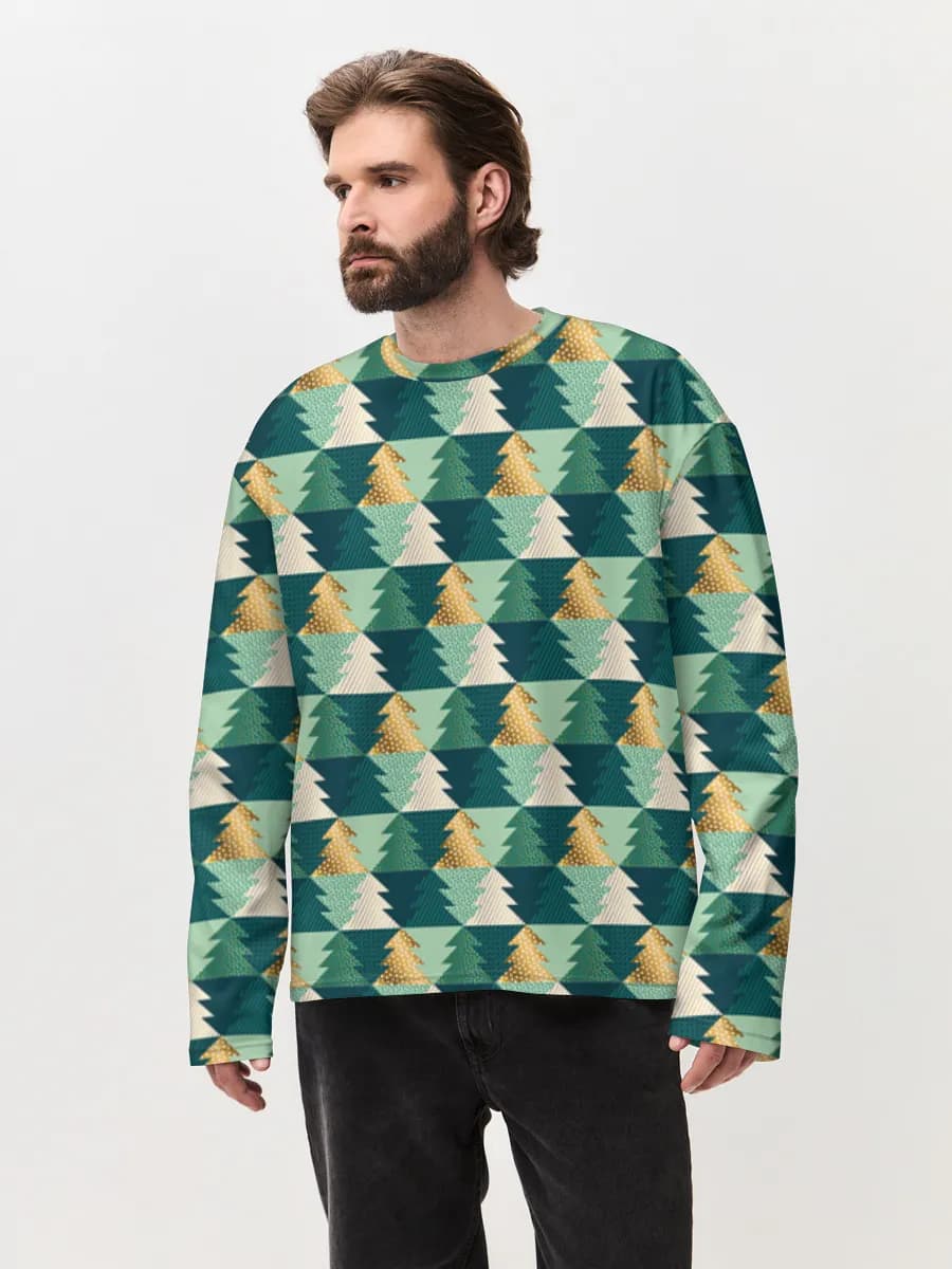 Men's oversized cotton long sleeve