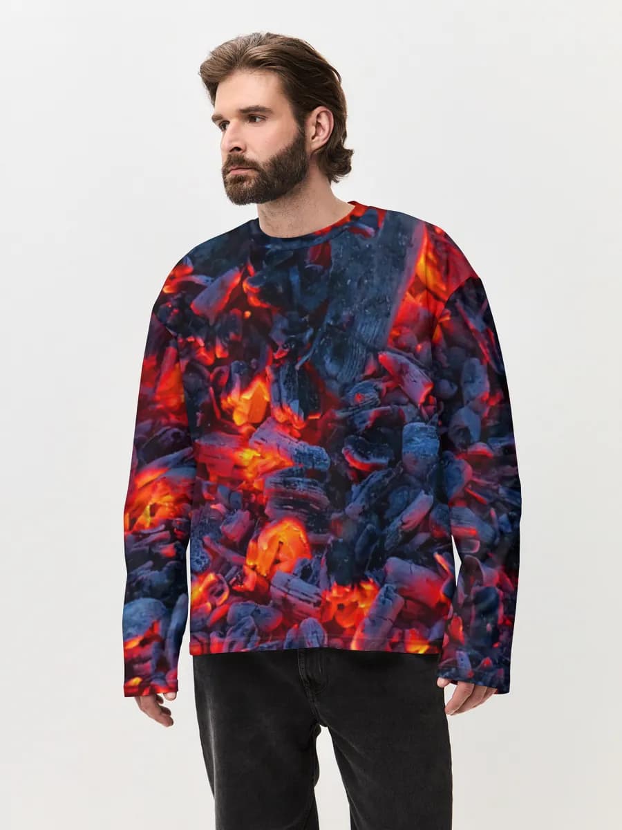Men's oversized cotton long sleeve