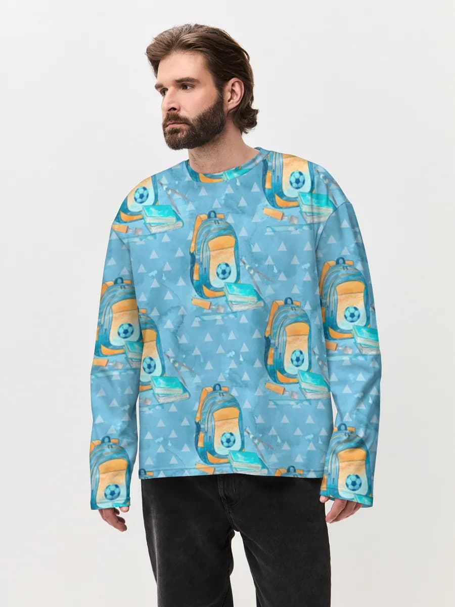 Men's oversized cotton long sleeve