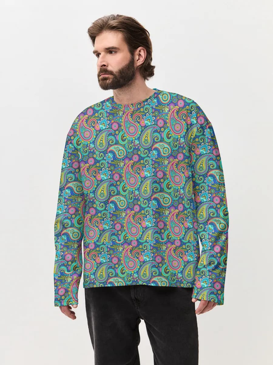 Men's oversized cotton long sleeve