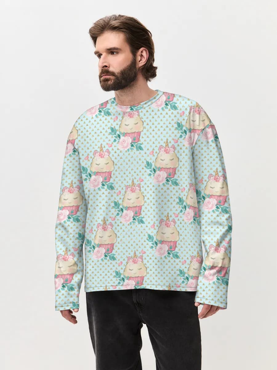 T-shirt Manches Longues Coton Oversize Homme