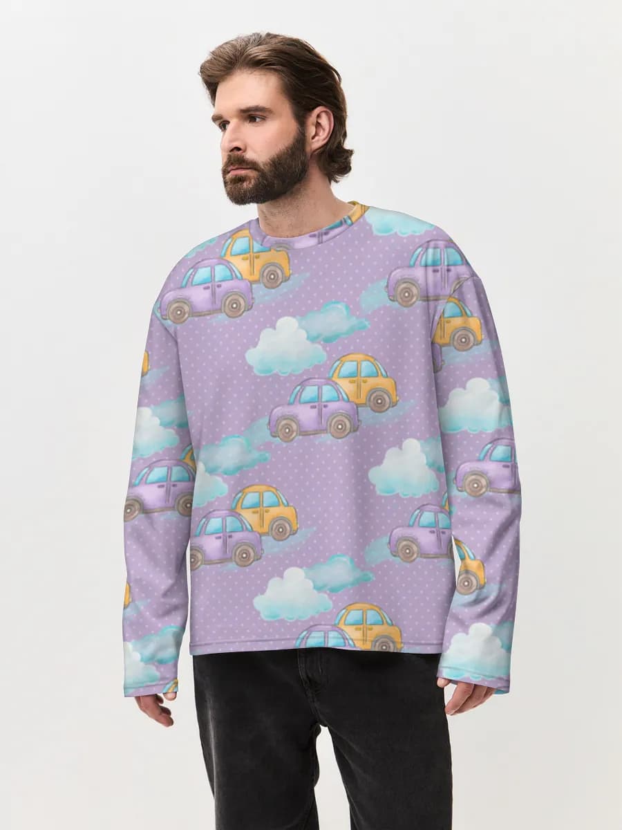 T-shirt Manches Longues Coton Oversize Homme