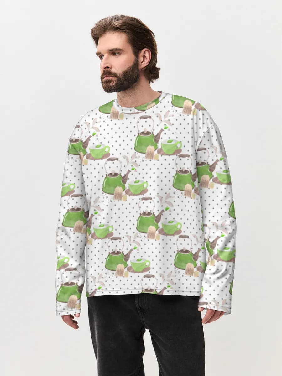 Men's oversized cotton long sleeve