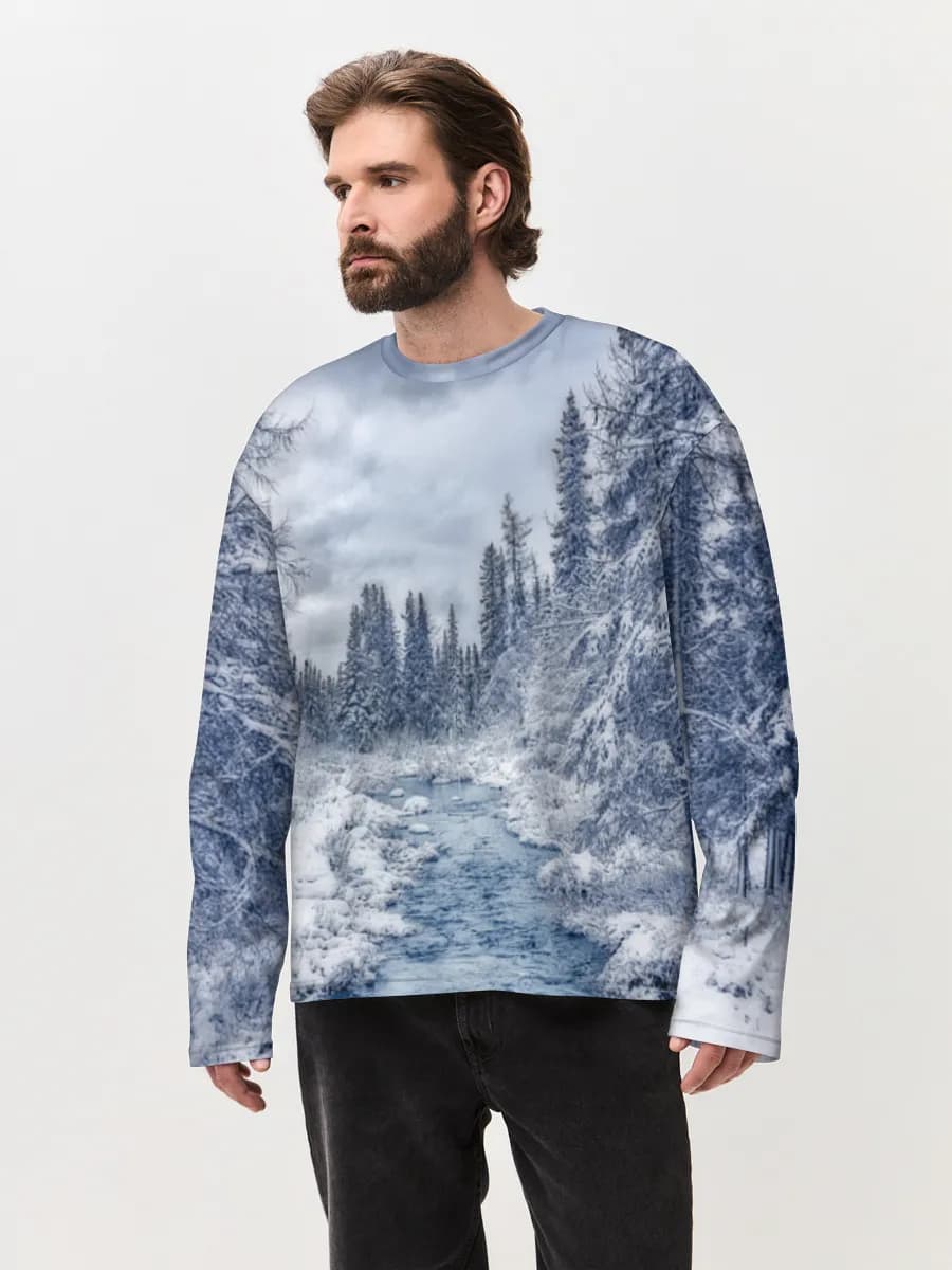 Men's oversized cotton long sleeve
