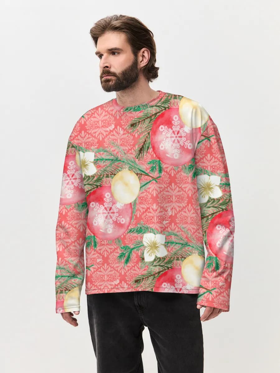 Men's oversized cotton long sleeve