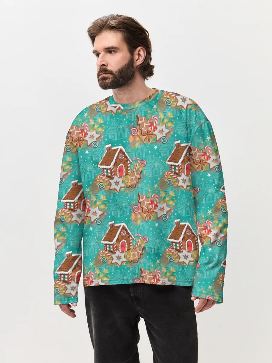 Men's oversized cotton long sleeve