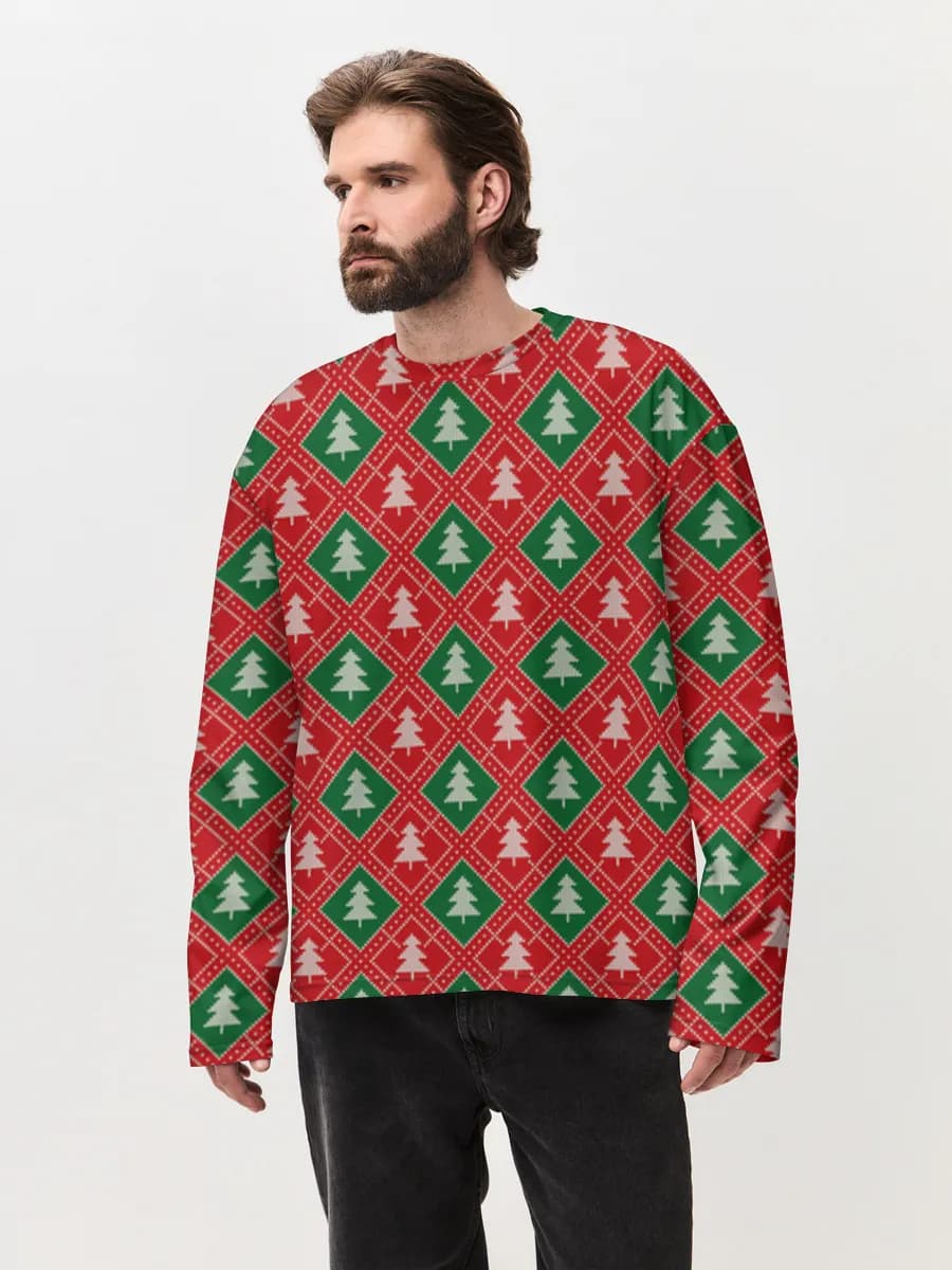Men's oversized cotton long sleeve
