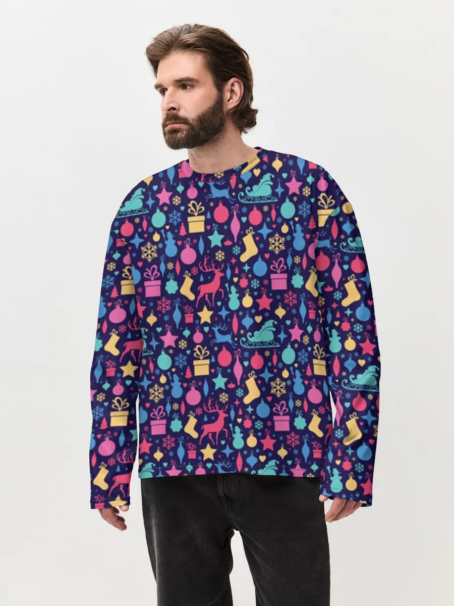 Men's oversized cotton long sleeve