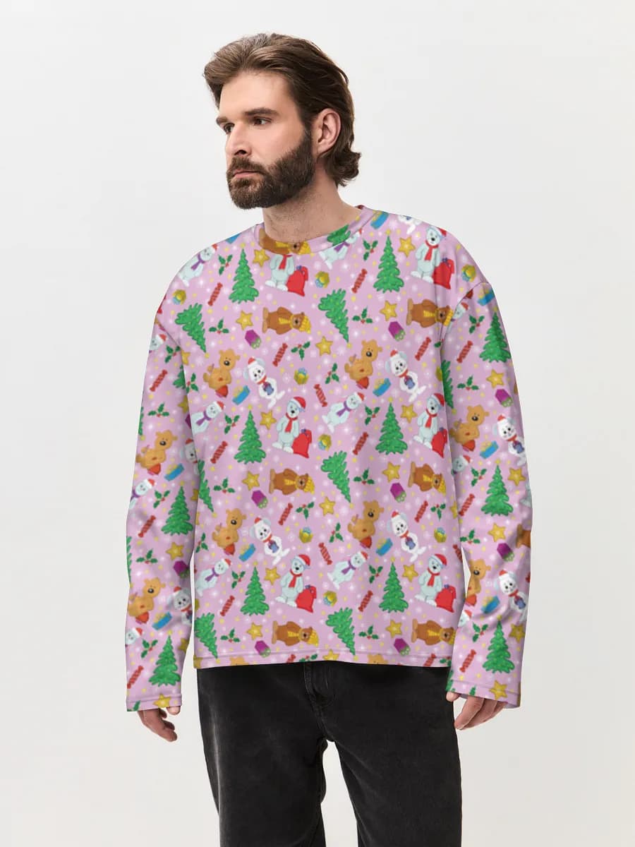 T-shirt Manches Longues Coton Oversize Homme