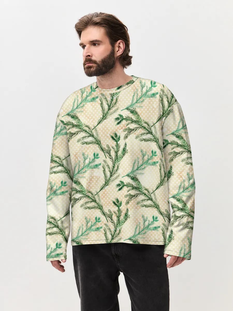 T-shirt Manches Longues Coton Oversize Homme