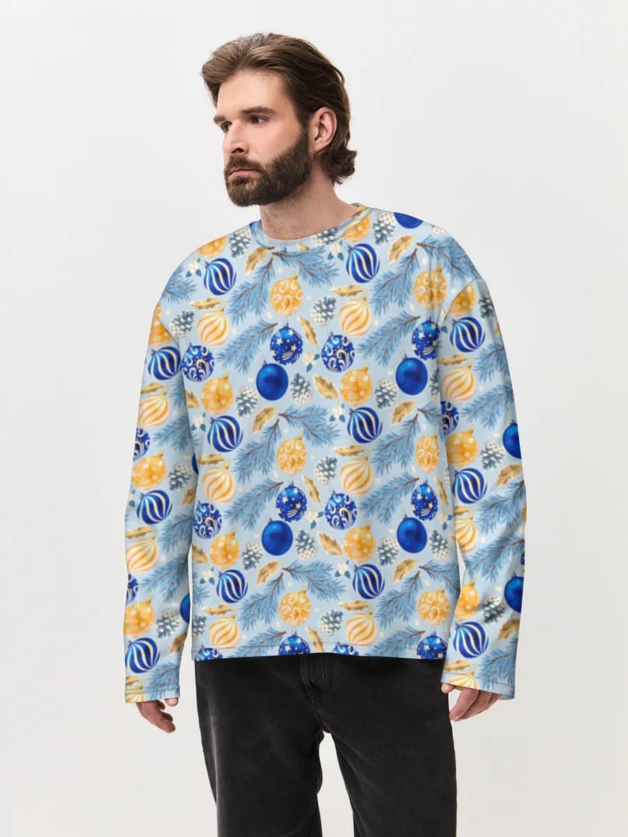 Men's oversized cotton long sleeve
