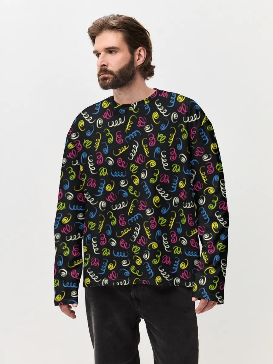 Men's oversized cotton long sleeve