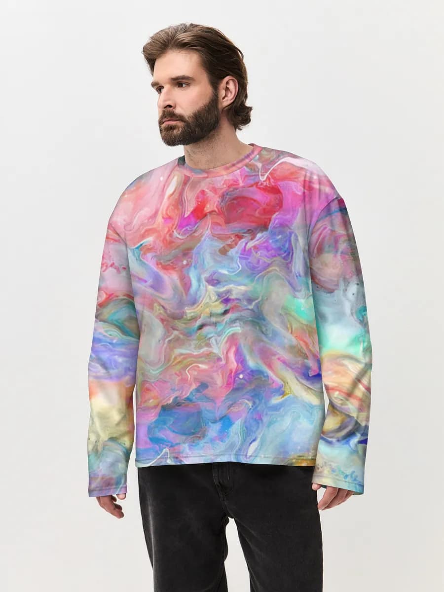 Men's oversized cotton long sleeve