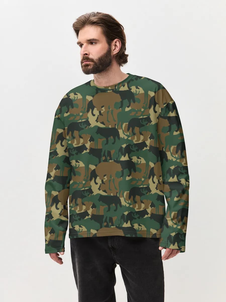 Men's oversized cotton long sleeve