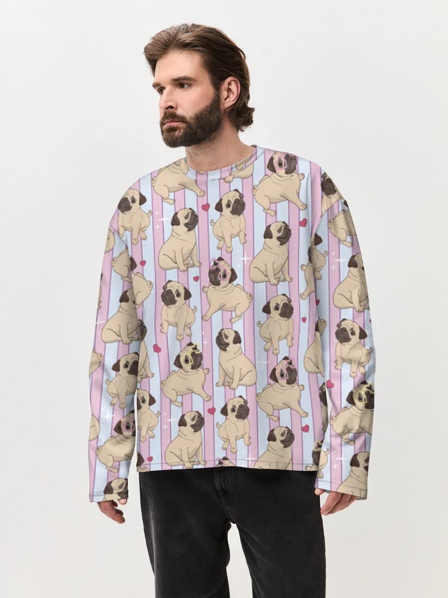 T-shirt Manches Longues Coton Oversize Homme