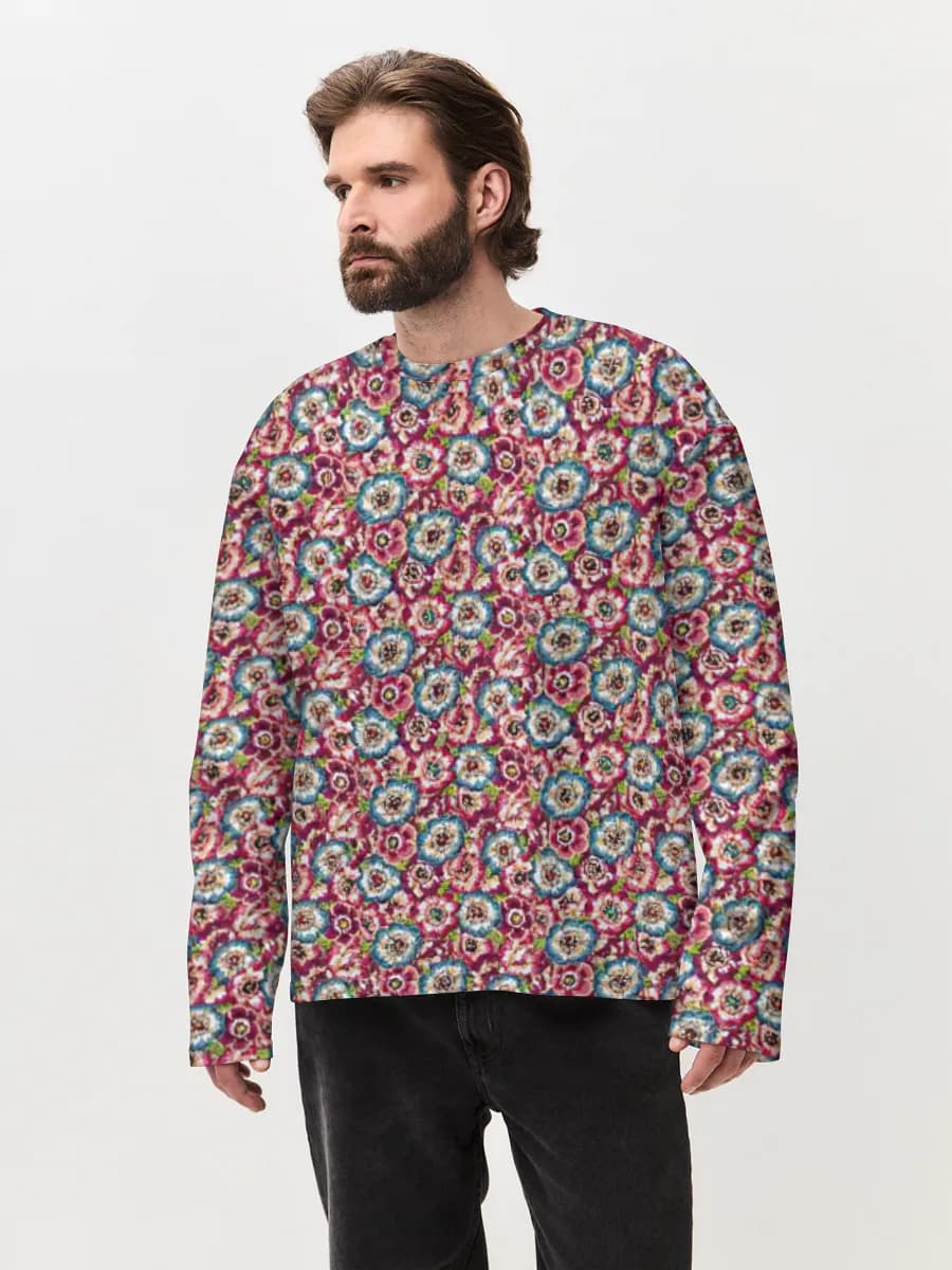 Men's oversized cotton long sleeve