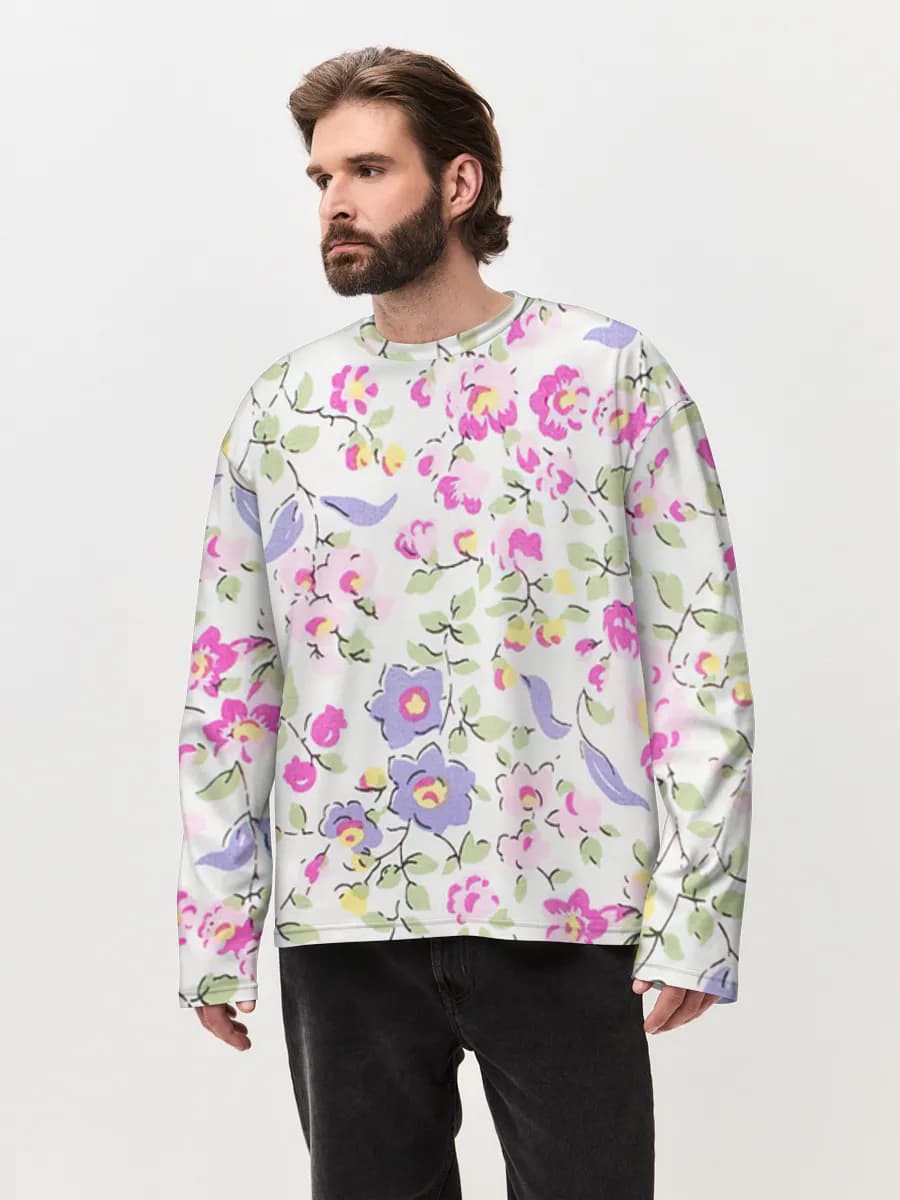 Men's oversized cotton long sleeve