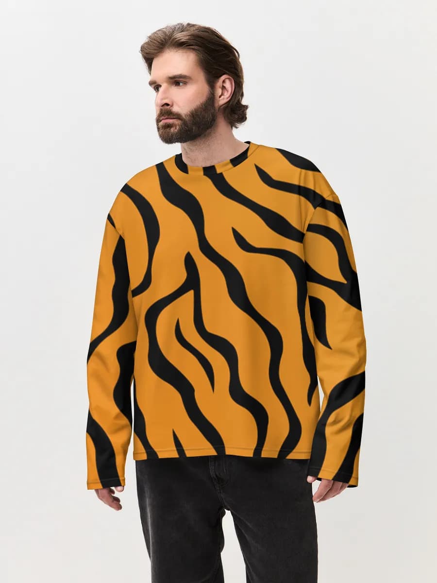 Men's oversized cotton long sleeve