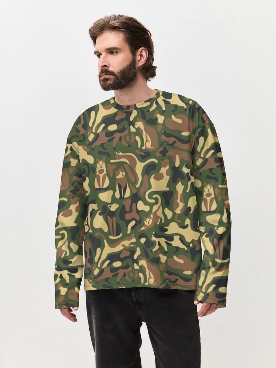 Men's oversized cotton long sleeve