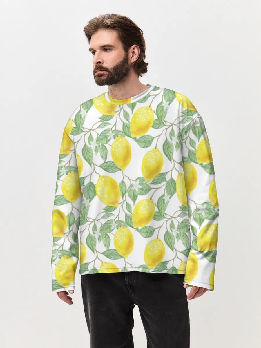 Men's oversized cotton long sleeve