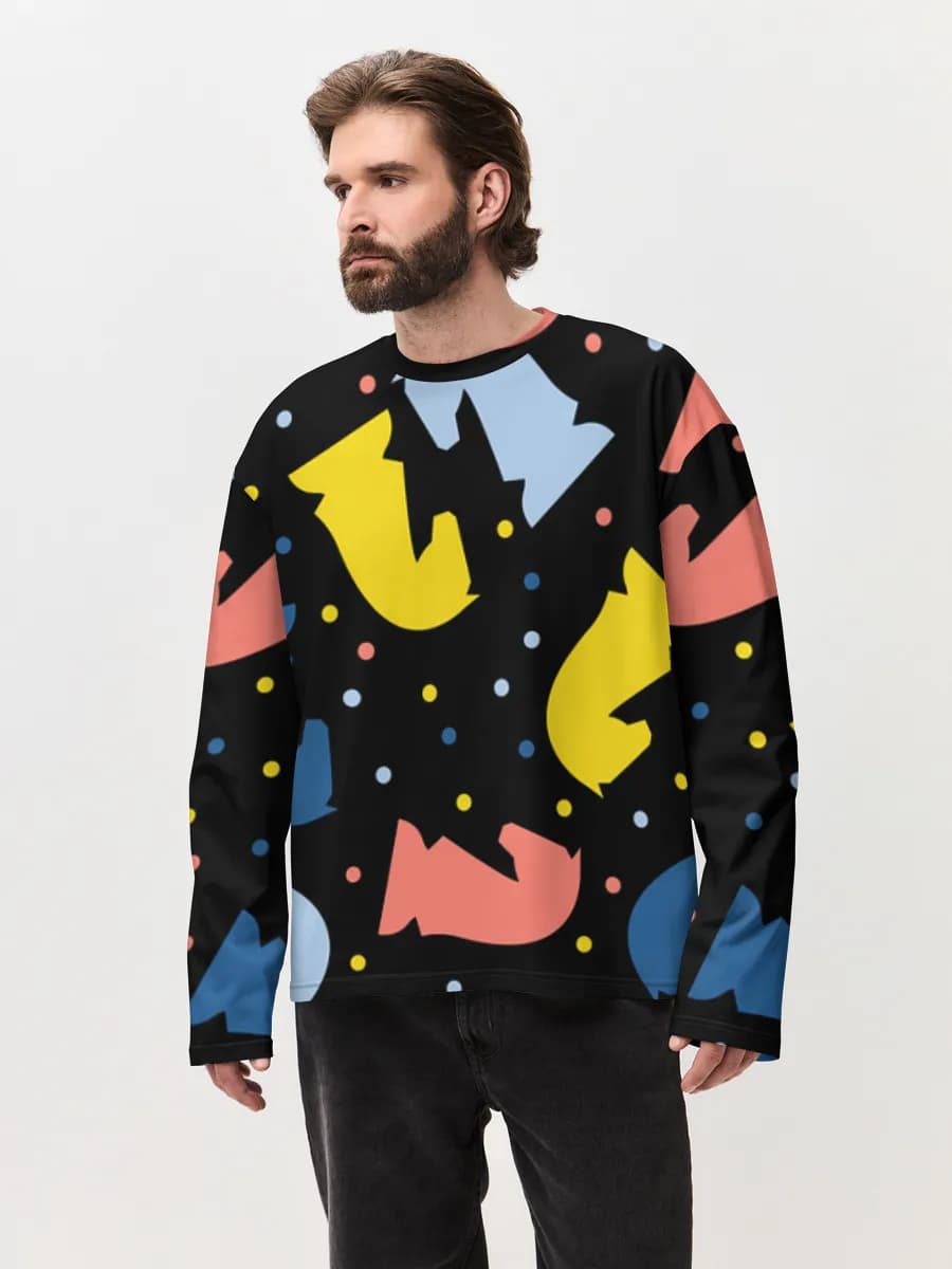 Men's oversized cotton long sleeve