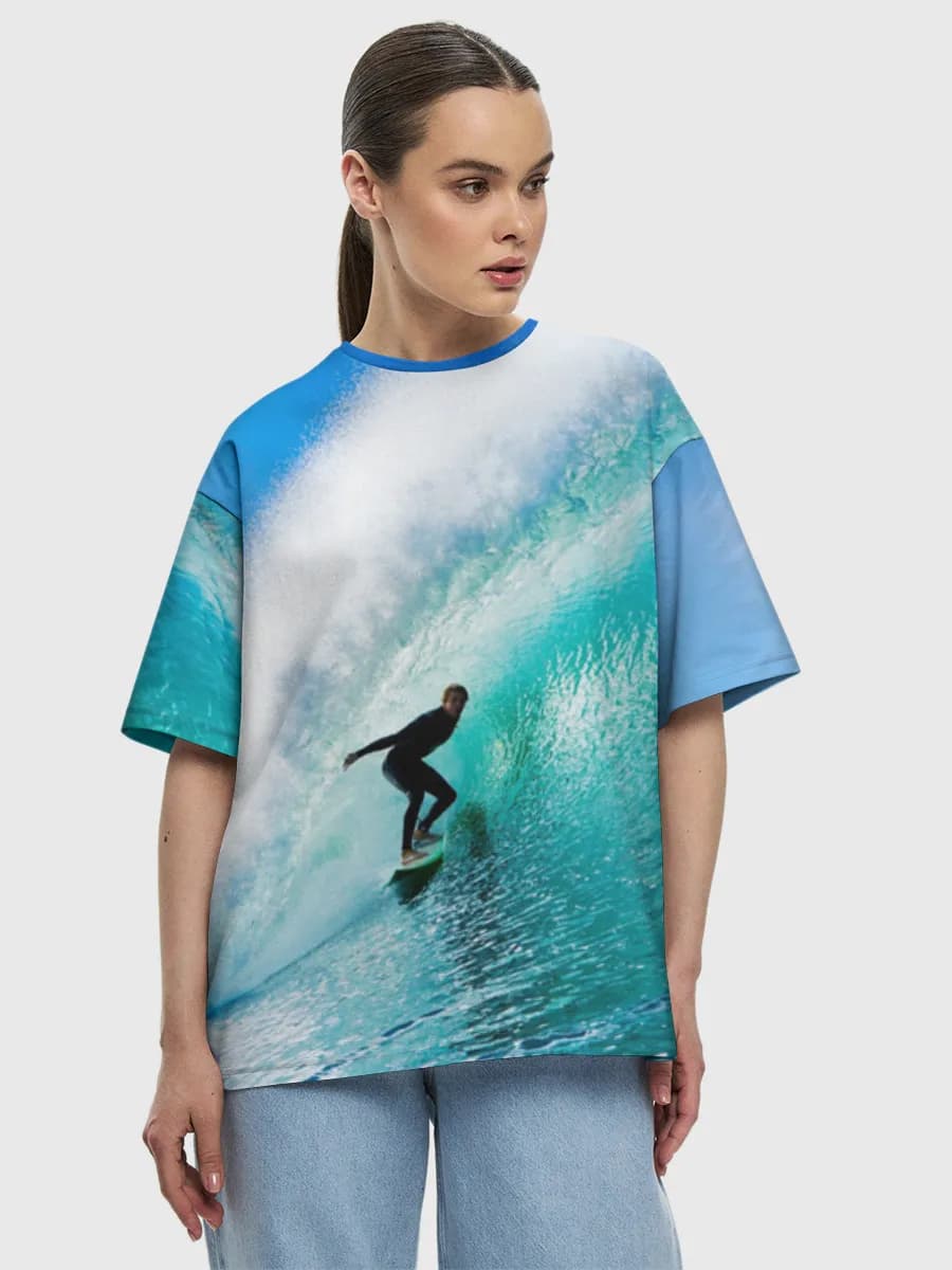 レディース ビッグシルエット コットンTシャツ