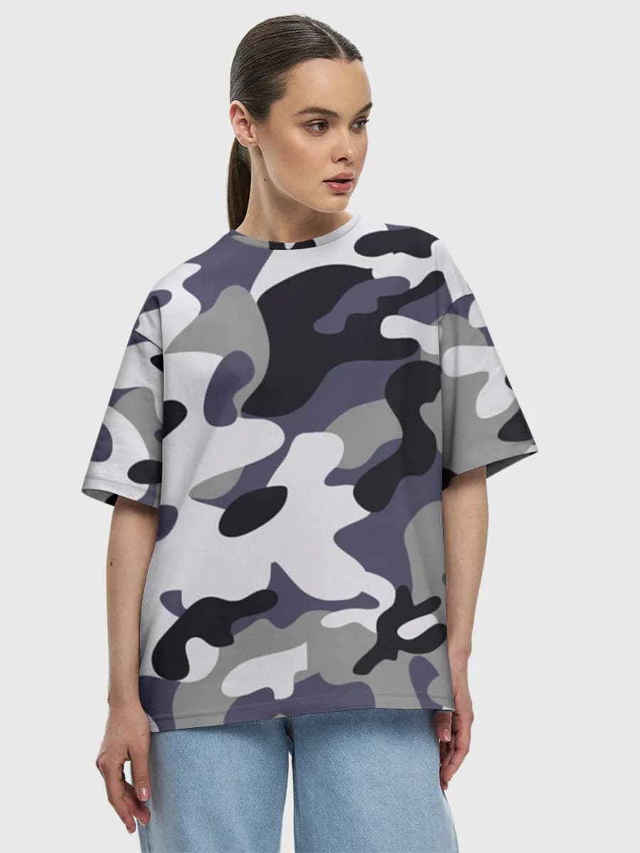 Camiseta de algodón extragrande para mujer