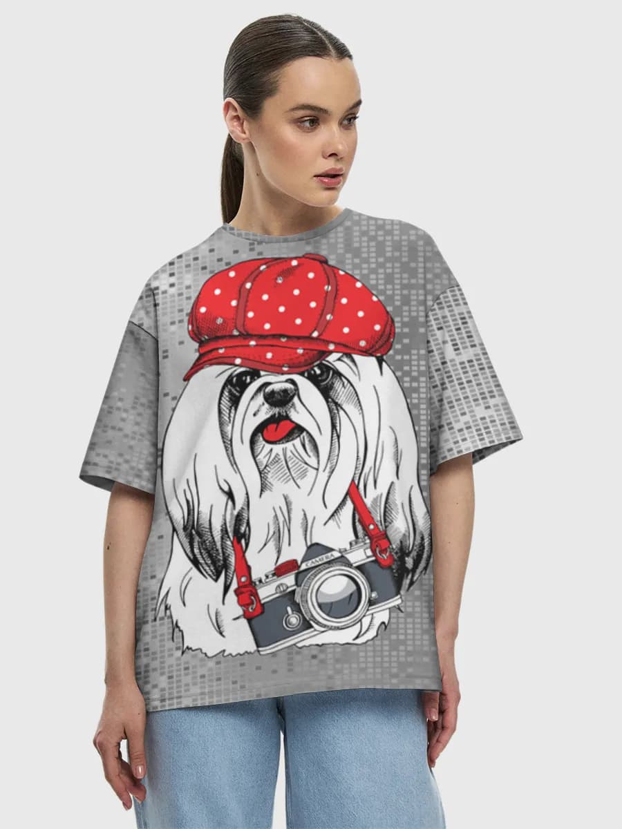 Women's oversized cotton T-shirt