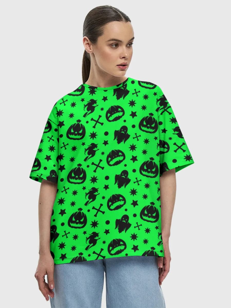 Camiseta de algodón extragrande para mujer
