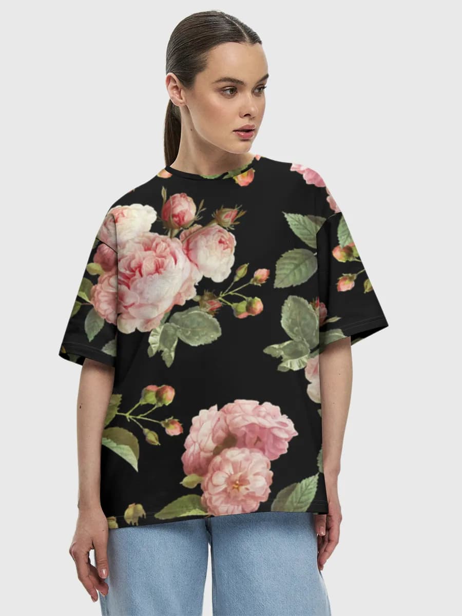 Damen Oversized Baumwoll T-Shirt