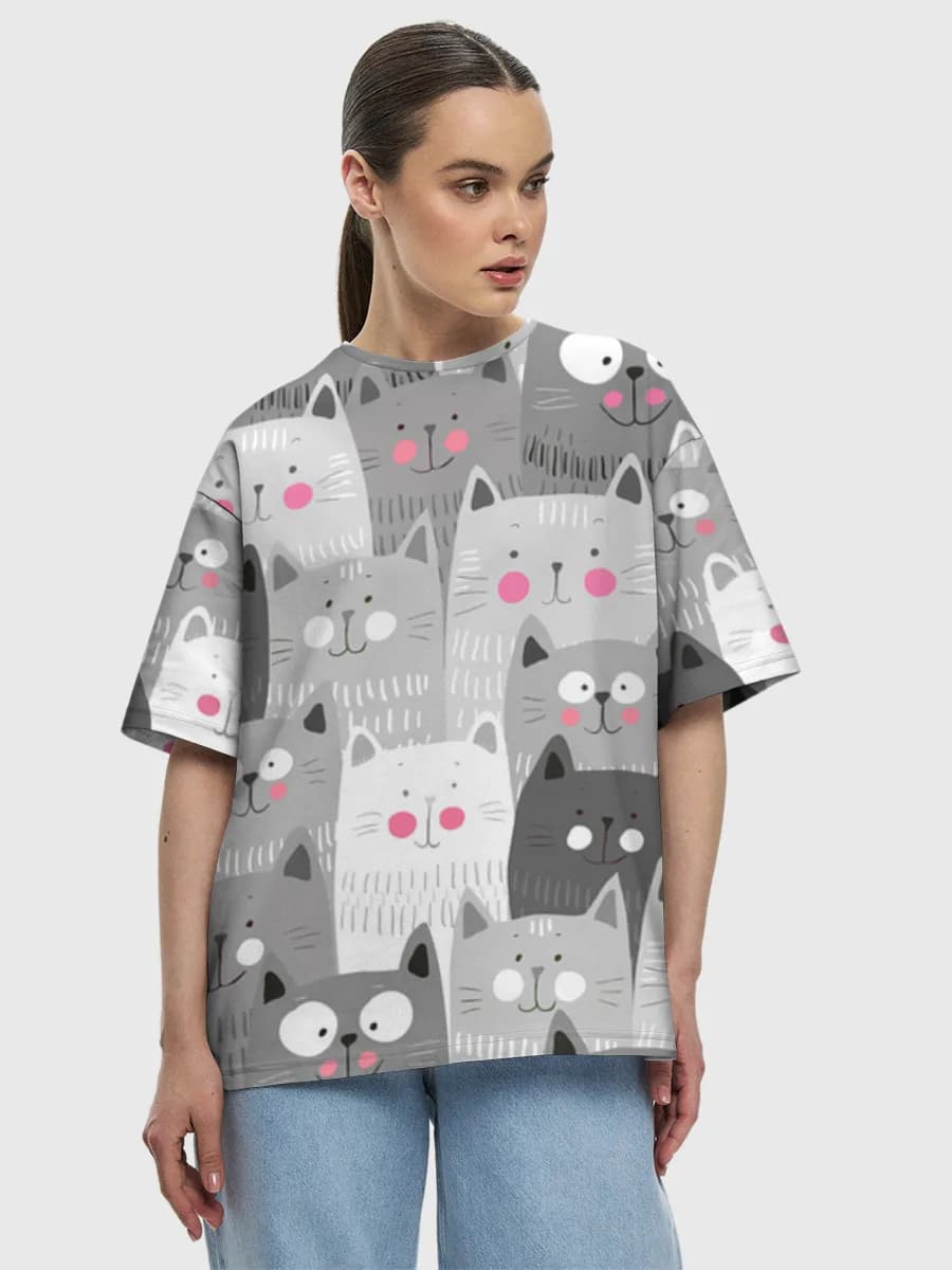 Women's oversized cotton T-shirt