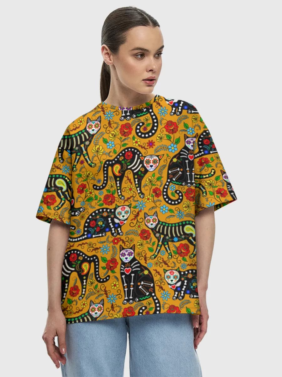 レディース ビッグシルエット コットンTシャツ